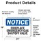 Signmission Fireplace Emergency Gas Shutoff Valve, 24 in W x Rectangle, Vinyl Decal OS-2PACK-NS-D-1824-L-12717 - alternate 5